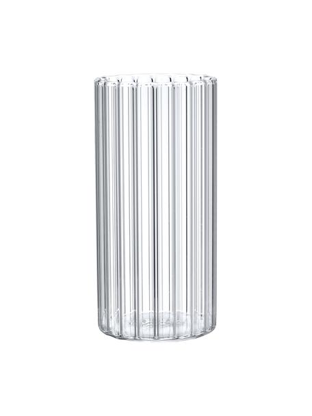Vasos de vidrio borosilicato Romantic, 6 uds., Vidrio de borosilicato, Transparente, Ø 6 x Al 12 cm