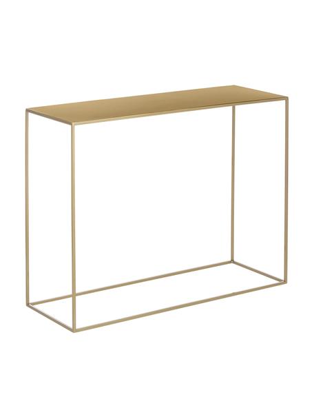 Metalen sidetable Tensio, Gepoedercoat metaal, Messingkleur, B 100 x D 35 cm