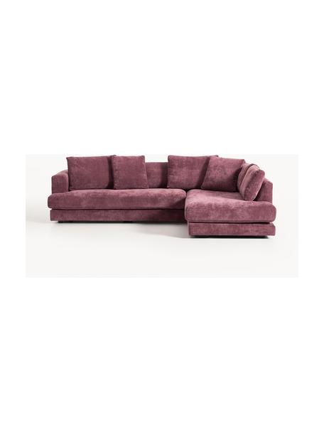 Ecksofa Tribeca, Bezug: 100 % Polyester Der strap, Gestell: Buchenholz, Kiefernholz, , Füße: Kiefernholz Dieses Produk, Webstoff Aubergine, B 274 x T 192 cm, Eckteil rechts