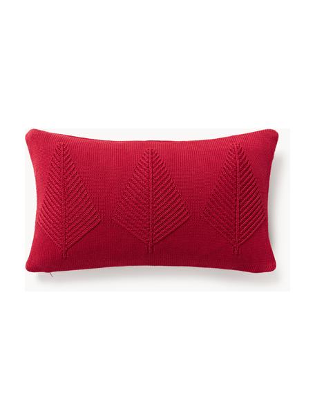 Housse de coussin 30x50 en coton avec motif hivernal Beryl, 100 % coton, Rouge, larg. 30 x long. 50 cm