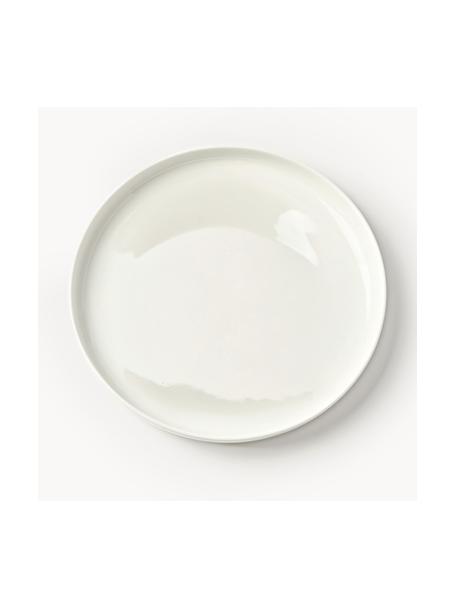 Piatto piano in porcellana Nessa 2 pz, Porcellana a pasta dura di alta qualità, Bianco latte lucido, Ø 26 cm