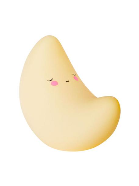 Petite décoration lumineuse LED avec minuterie Moon, Plastique, sans BPA et plomb, Jaune, larg. 16 x haut. 13 cm