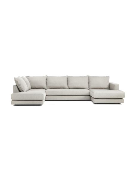 Wohnlandschaft Tribeca, Bezug: 100 % Polyester Der hochw, Gestell: Massives Kiefernholz, Webstoff Greige, B 356 x T 195 cm, Eckteil links