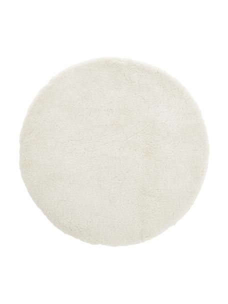 Flauschiger runder Hochflor-Teppich Leighton in Creme, Flor: Mikrofaser (100% Polyeste, Creme, Ø 120 cm (Größe S)
