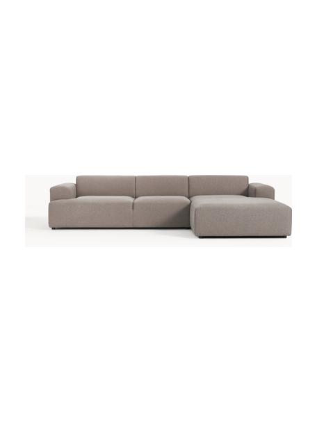 Ecksofa Melva (4-Sitzer), Bezug: 100% Polyester Der hochwe, Gestell: Massives Kiefernholz, Spa, Füße: Kunststoff Dieses Produkt, Webstoff Taupe, B 319 x T 195 cm, Eckteil rechts