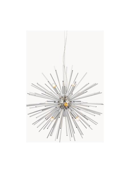 Große Design Pendelleuchte Soleil, Baldachin: Metall, beschichtet, Silberfarben, Ø 57 cm