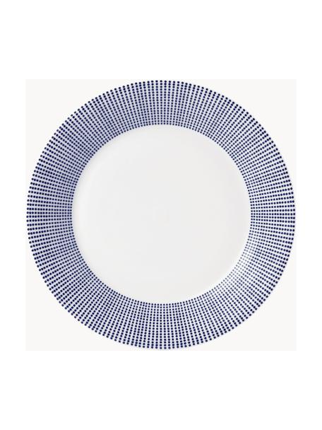 Plato postre de porcelana Pacific Blue, Porcelana, Punteado, Ø 24 cm