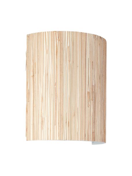 Nástěnné svítidlo z mořské trávy Wimea, Světle hnědá, Š 23 cm, H 12 cm