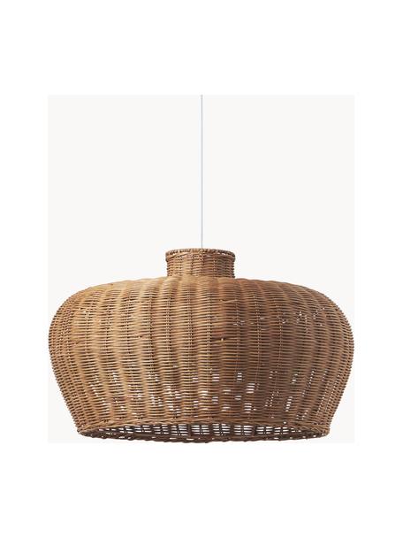 Hanglamp Krisa van rotan, Metaal, rotan, Bruin, ø 41 cm x H 30 cm