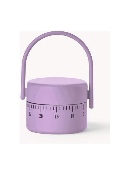 Timer da cucina con superficie soft-touch Singles, Plastica con superficie soft-touch, Lavanda, Ø 5 x Alt. 9 cm