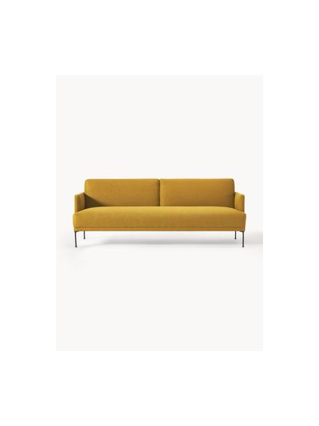 Schlafsofa Fluente (3-Sitzer), Bezug: 100 % Polyester Der strap, Gestell: Massives Kiefernholz, Webstoff Ocker, B 220 x T 88 cm