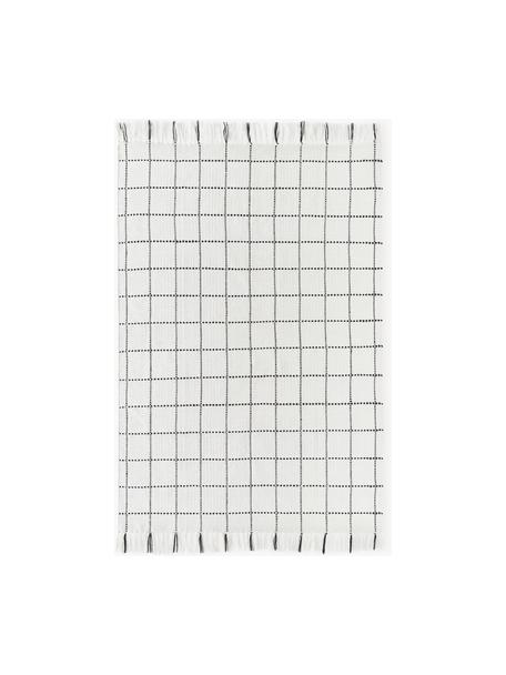 Dywan wewnętrzny/zewnętrzny z frędzlami Prague, 100% poliester z certyfikatem GRS

Ten produkt został przetestowany pod kątem substancji szkodliwych i certyfikowany zgodnie z STANDARD 100 by OEKO-TEX® 11-62055, Shirley., Biały, czarny, S 80 x D 150 cm (Rozmiar XS)