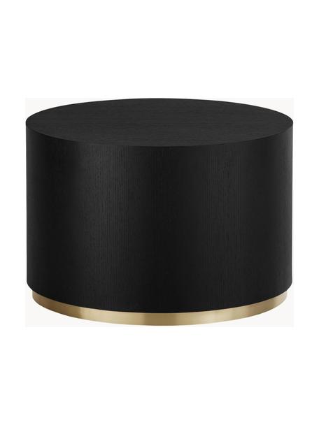 Okrúhly konferenčný stolík Clarice, Čierna, odtiene zlatej, Ø 60 cm