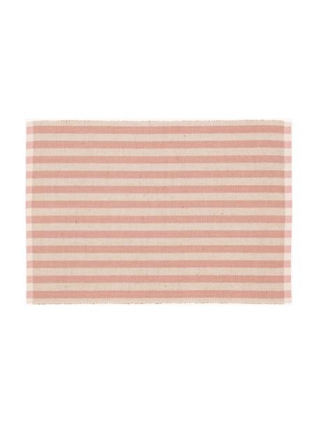Manteles individuales Södahl, 2 uds., 50% algodón, 50% yute, Rosa pálido, An 35 x L 50cm