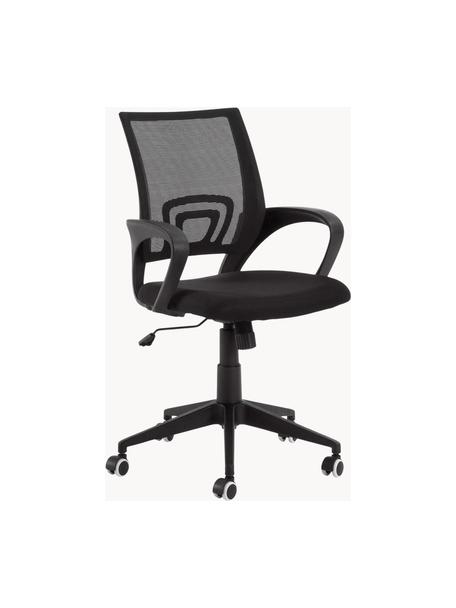 Stolička k pracovnému stolu Rail, výškovo nastaviteľná, Čierna, Š 63 x H 63 cm