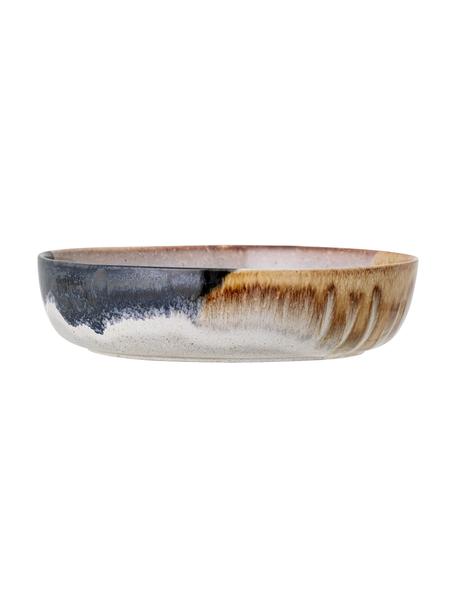 Cuenco artesanal Jules, Gres, Tonos beige, tonos marrones, azul, Ø 25 x Al 7 cm, 2 L