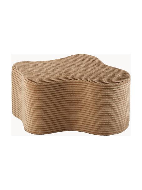 Handgefertigter Kinder-Pouf Cloud aus Cord, Bezug: Cord (100 % Polyester) au, Cord Hellbraun, B 80 x T 30 cm