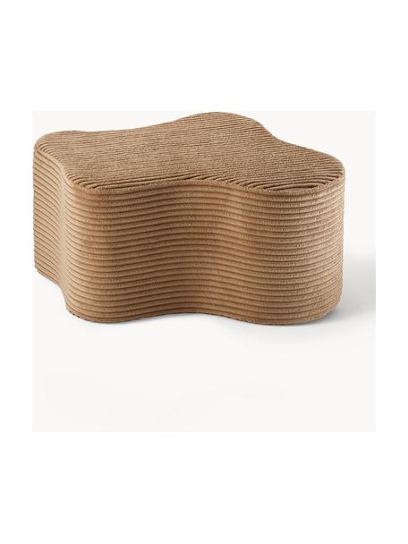 Handgefertigter Kinder-Pouf Cloud aus Cord, Bezug: Cord (100 % Polyester) au, Cord Hellbraun, B 80 x T 30 cm