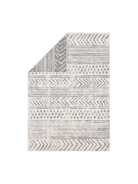 Tappeto reversibile da interno-esterno Biri, 100% polipropilene, Grigio, bianco crema, Larg.160 x Lung. 230 cm (taglia M)