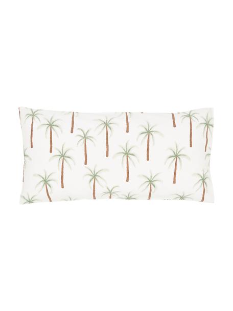 Funda de almohada de percal de algodón ecológico Martha, 2 uds., Blanco, verde, marrón, An 40 x L 80 cm