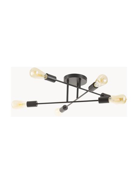 Plafondlamp Venja, Zwart, Ø 55 x H 20 cm