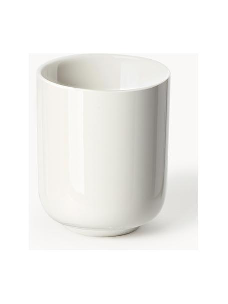 Tazza caffè in porcellana Nessa 4 pz, Porcellana a pasta dura di alta qualità, Bianco latte lucido, Ø 8 x Alt. 10 cm, 200 ml