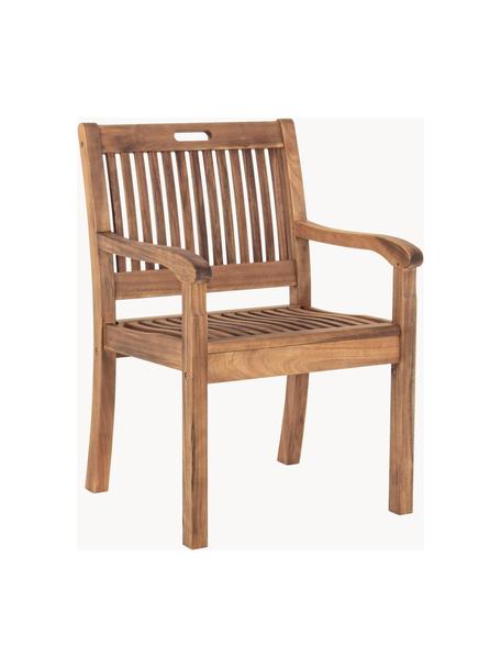 Zahradní židle s područkami z akáciového dřeva Noemi, Akáciové dřevo, Tmavé dřevo, Š 58 cm, H 60 cm