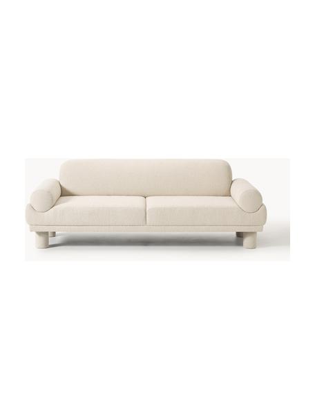 Bouclé-Sofa Lilo (3-Sitzer), Bezug: Bouclé (93 % Polyester, 6, Füße: Kunststoff, gepolstert Di, Bouclé Hellbeige, B 230 x T 93 cm