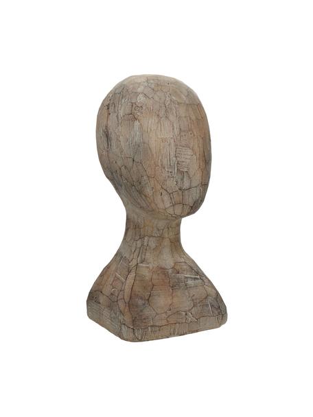 Decoratief object Head, Polyresin, Bruin, 15 x 30 cm