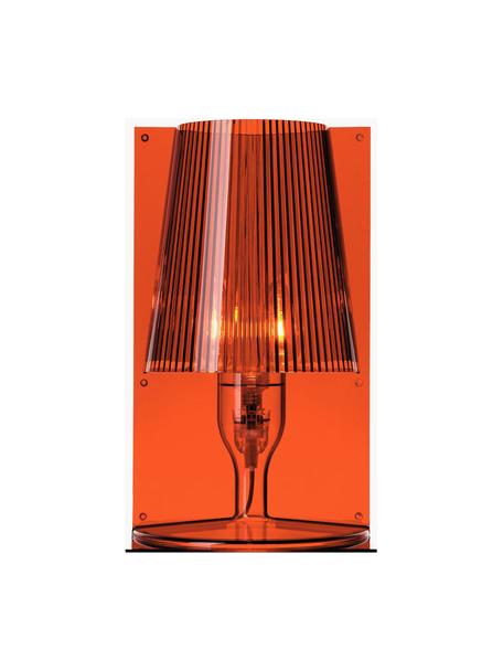 Kleine LED tafellamp Take, Lamp: kunststof, Terracotta, transparant, B 19 x H 31 cm