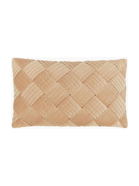 Housse de coussin en velours Sina, Velours (100 % coton), Ocre, larg. 30 x long. 50 cm