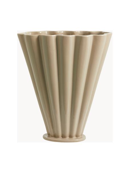 Vase en céramique Colla, haut. 28 cm, 2 pièces, Céramique, Beige, larg. 25 x haut. 28 cm