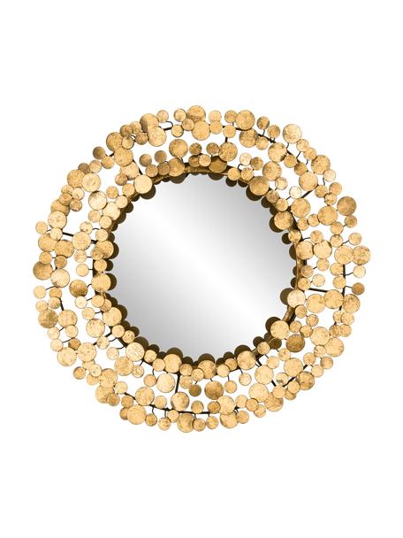 Okrúhle nástenné zrkadlo so zlatým kovovým rámom Penny, Odtiene zlatej, Ø 64 x H 5 cm