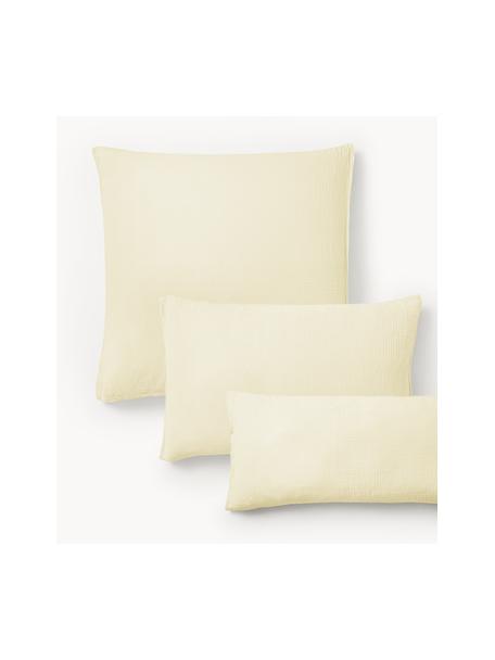 Funda de almohada de muselina Odile, Amarillo claro, An 50 x L 70 cm