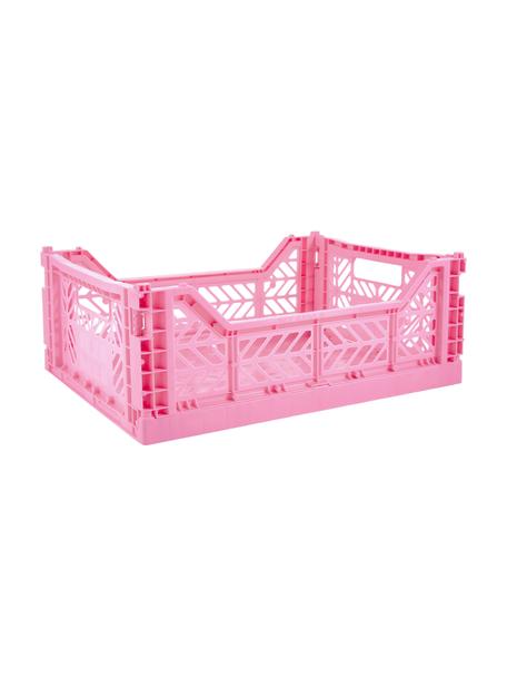 Klappbox Baby Pink, stapelbar, medium, Kunststoff, Pink, 40 x 14 cm