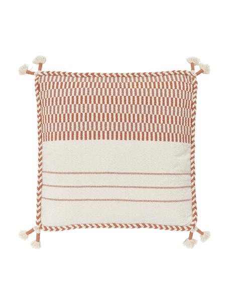 Poszewka na poduszkę z chwostami Okiro, 100% bawełna, Beżowy, brzoskwiniowy, S 45 x D 45 cm