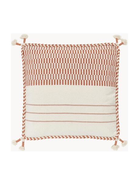 Poszewka na poduszkę z chwostami Okiro, 100% bawełna, Beżowy, brzoskwiniowy, S 45 x D 45 cm