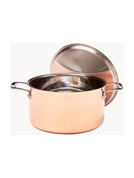 Casserole en cuivre Baron, Cuivre, aluminium et acier inoxydable triple couche, Pêche avec finition métallique, Ø 24 x haut. 14 cm, 6 L