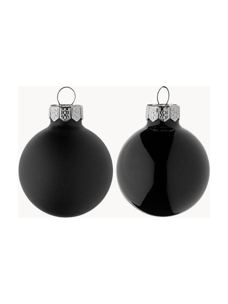 Bolas de Navidad Evergreen, tamaños diferentes, Negro, Ø 4 cm, 16 uds.