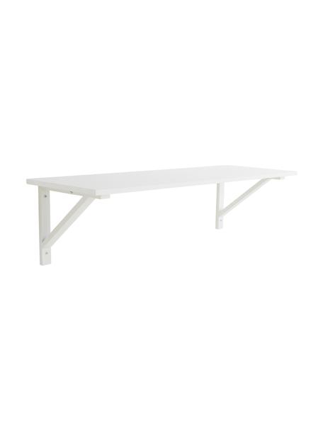 Wand-Schreibtisch Toucy in Weiß, Tischplatte: Mitteldichte Holzfaserpla, Gestell: Stahl, pulverbeschichtet, Holz, weiß lackiert, B 120 x H 33 cm