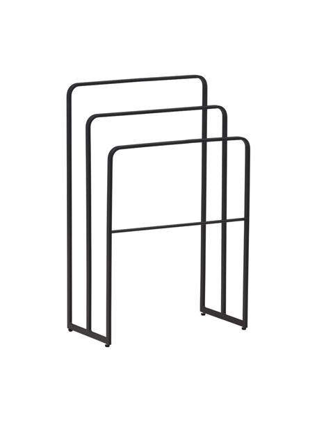 Porte-serviettes Drammen, Acier, enduit, Noir, larg. 54 x haut. 84 cm