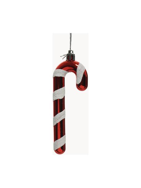 Ciondolo di Natale Candy 2 pz, Rosso, bianco, Larg. 4 x Alt. 12 cm