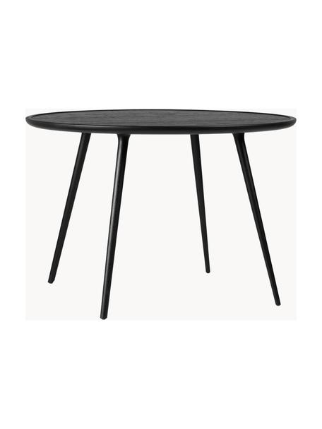 Kulatý jídelní stůl z dubového dřeva Accent, různé velikosti, Dubové dřevo, certifikace FSC, Černá, Ø 110 cm, V 73 cm