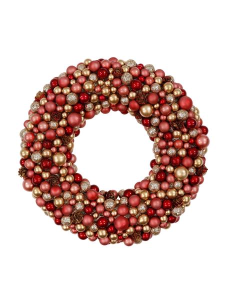 Ghirlanda di Natale Festivity, Materiale sintetico, polistirolo, Rosso, dorato, Ø 33 x Alt. 7 cm