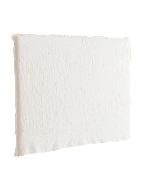 Lněné čelo postele Palma, Bílá, Š 180 cm, V 122 cm