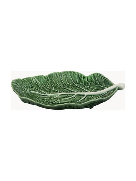 Piatto da portata fatto a mano Cabbage, Gres, Verde scuro, Larg. 25 x Prof. 17 cm