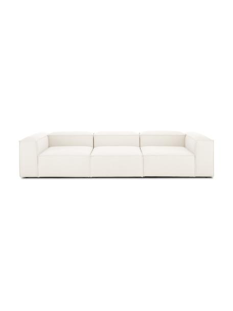 Modulares Sofa Lennon (4-Sitzer) in Beige, Bezug: Polyester Der hochwertige, Gestell: Massives Kiefernholz, Spe, Webstoff Beige, B 327 x T 119 cm
