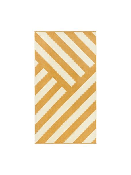 Serviette de plage à motif zigzag Suri, 100 % coton

Grammage léger 420 g/m²

Le matériau est certifié STANDARD 100 OEKO-TEX®, 8135CIT, CITEVE, Jaune, larg. 90 x long. 170 cm