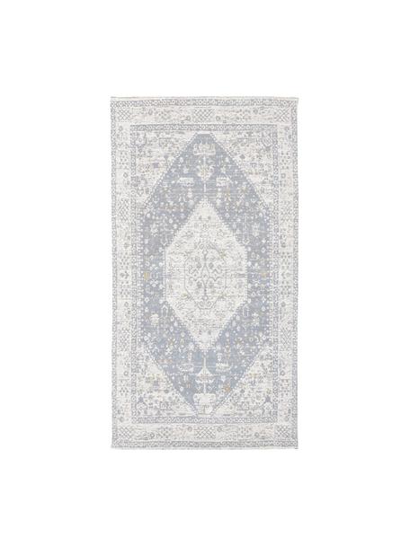 Ręcznie tkany dywan szenilowy Neapel, Szaroniebieski, kremowobiały, S 80 x D 150 cm (Rozmiar XS)