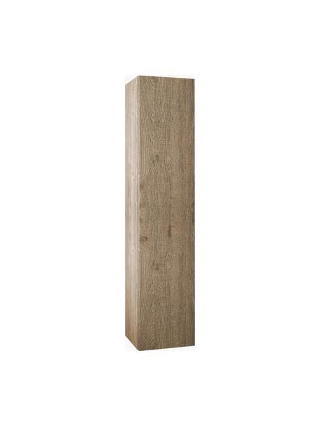 Armoire colonne de salle de bain Yoka, larg. 35 cm, Beige, aspect bois de chêne, larg. 35 x haut. 160 cm